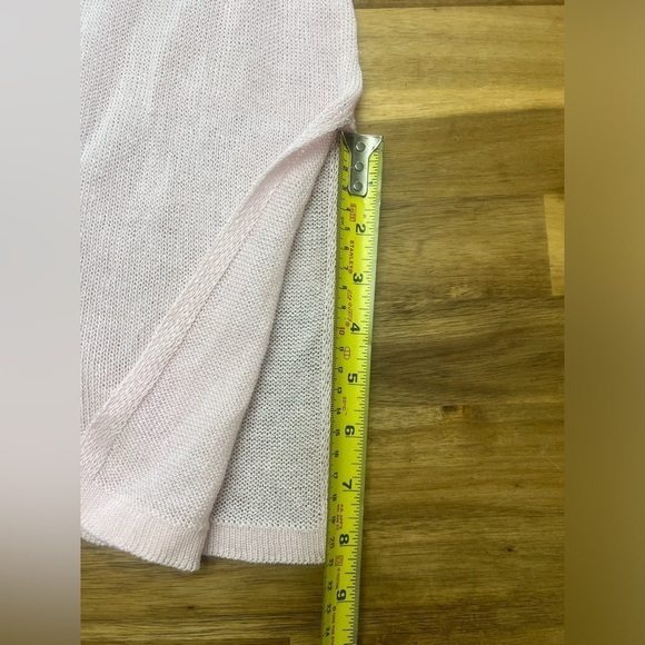 J Jill Pink Lightweight Long Cardigan Sweater Open Front Linen Rayon Size Medium - Picture 6 of 9